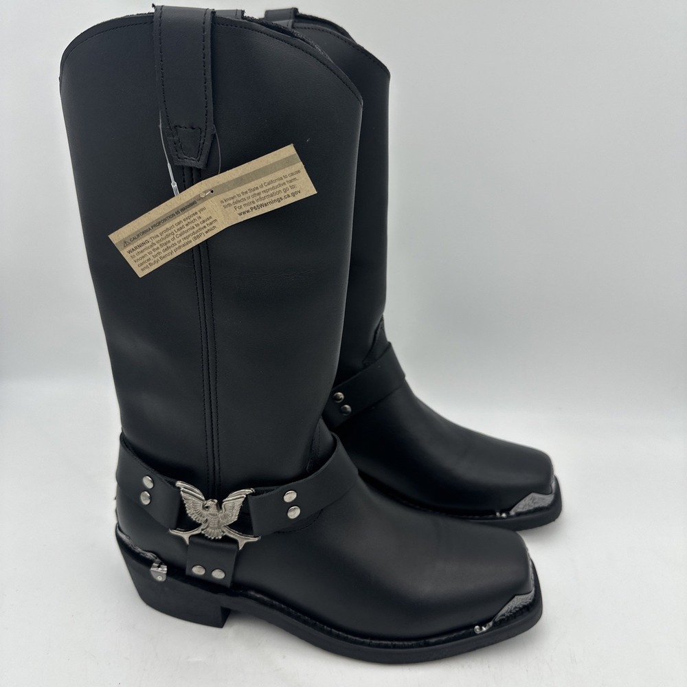 Dingo Chopper Motorcycle  Mens Black Casual Boots DI19053 Sz. 10.5D NWT